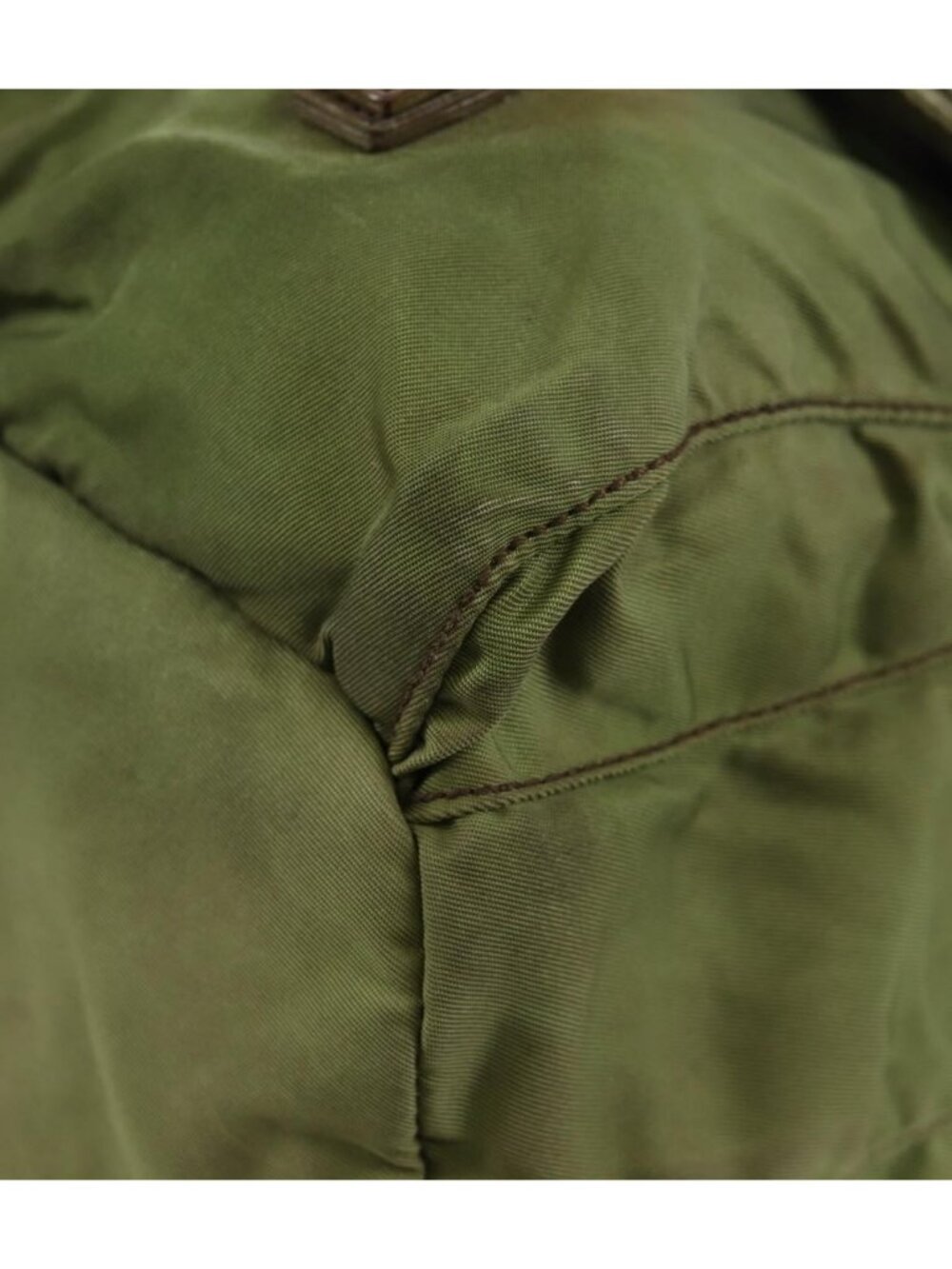 PRADA Backpack Nylon Khaki Silver - Picture 13 of 16